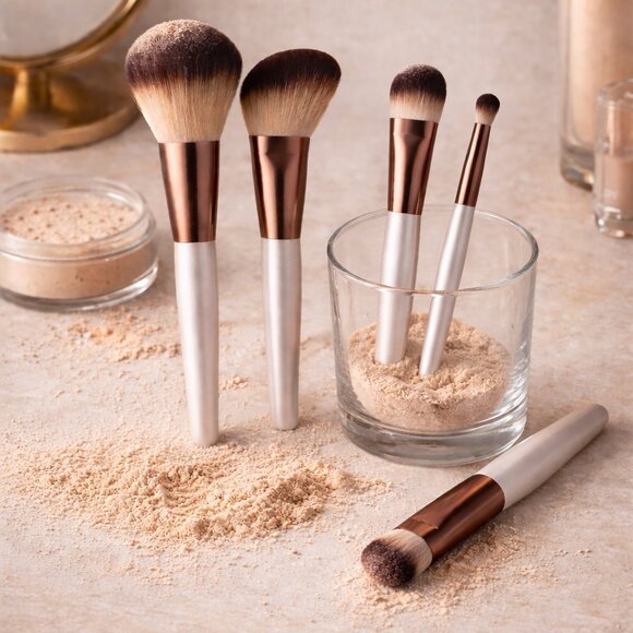 Modern Beauty 5 Piece Makeup Brush Set Powder Blush Foundation Eyes - Picture 2 of 2